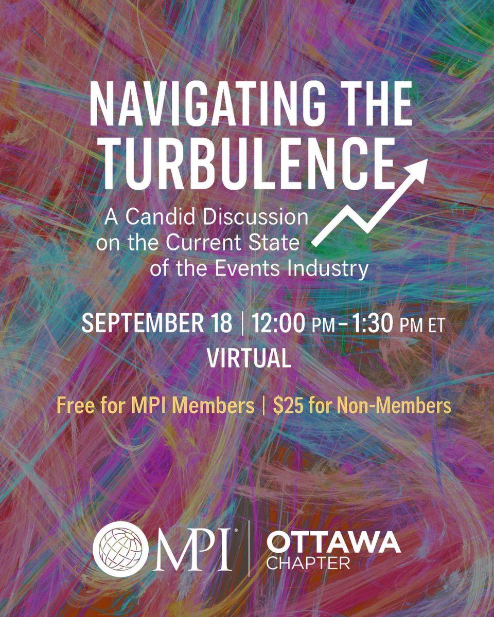 💡 Don’t miss Navigating the Turbulence on Sept 18, 12–1:30 PM ET! We’ll tackle inflation, tariffs, labor shortages, supply chain issues &amp; travel rules with real expert insights. 

Free for MPI members | $25 non-members. 
mpi.org/chapters/ottaw…

#MPIOttawa #mpieducation  #MPI