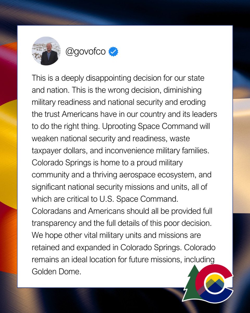 Governor Jared Polis tweet media