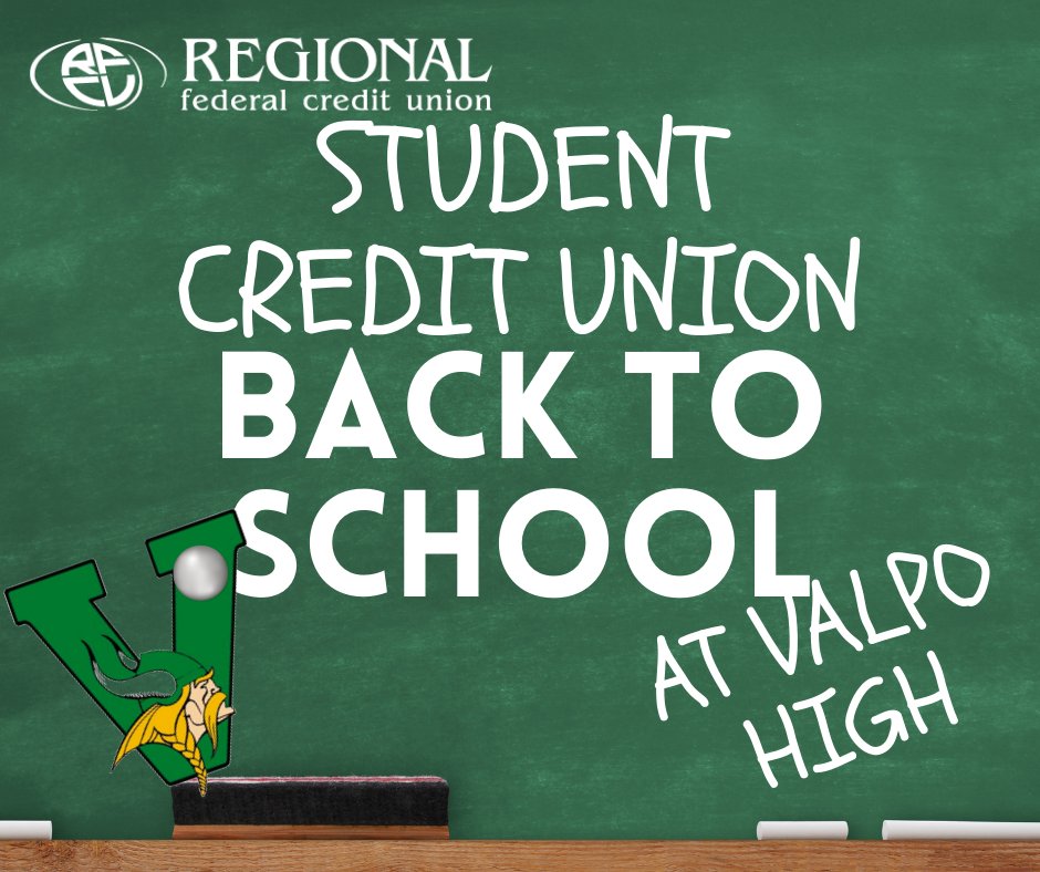 REGIONALFCU's tweet image. Student Credit Union is back in session at Valparaiso High School. REGIONAL is at YOUR school, answering your questions about money, giving away prizes, and making sure you have the opportunity to open an account with us to start your financial journey!

#REGIONALDifference…