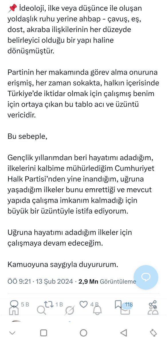 𝙰𝙳Â𝙻𝙴𝚃İ𝙽 𝚂𝙴𝚂İ 𝚃𝙼 ℝ𝕋 🇹🇷 (@adaletinsesi_rt) on Twitter photo 🗣️ Gürsel Tekin:
"Bana sormadan, ifademi almadan ihraç edemezsiniz." demiş
🗣️ 13 Şubat 2024'te kendi deyiminizle CHP öğrencisi olduğunuz partiden istifa ederken neredeydiniz <a href="/gurseltekin34/">Gürsel Tekin</a>
#ChpTeslimAlınamaz 🗣️ Gürsel Tekin:
"Bana sormadan, ifademi almadan ihraç edemezsiniz." demiş
🗣️ 13 Şubat 2024'te kendi deyiminizle CHP öğrencisi olduğunuz partiden istifa ederken neredeydiniz <a href="/gurseltekin34/">Gürsel Tekin</a>
#ChpTeslimAlınamaz
