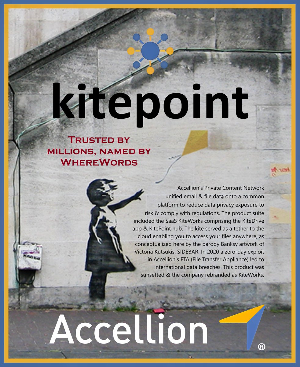 WhereWords's tweet image. #HowItsNamed #Accellion’s mobile file sharing solution provided a secure hub for managing enterprise content, while creating a unified view across the entire organization without a Virtual Private Network. It was the easiest, most flexible way to collaborate in the #cloud…