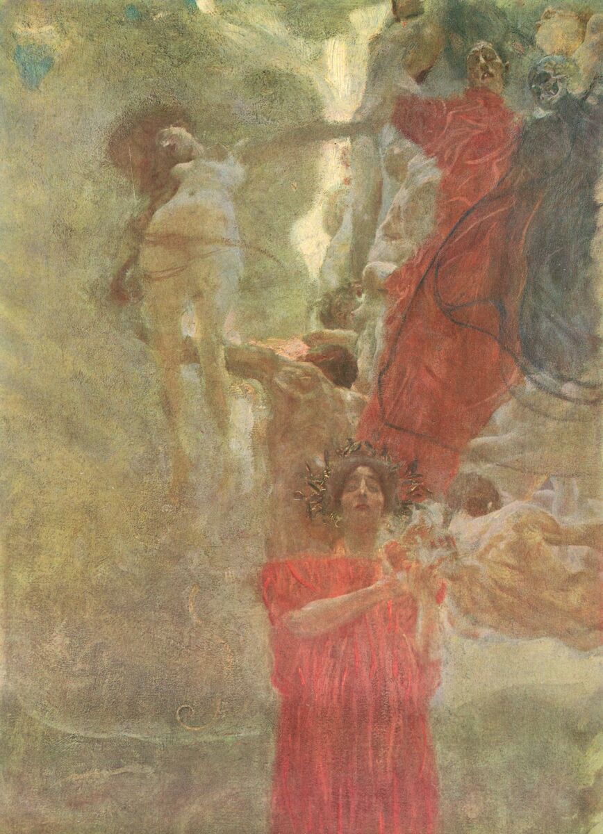 Painted composition design to medicine, 1888 #artbots #klimt