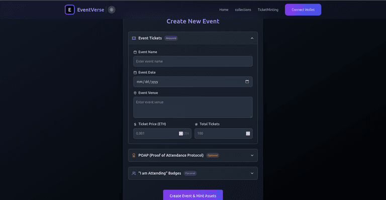 Ready to kick counterfeit tickets to the curb? 🎟️🚫 

<a href="/verse_even37846/">EventVerse</a> is here to revolutionize ticketing with minting magic! Organizers &amp; fans, say hello to badges &amp; goodbye to fraud!
 devfolio.co/projects/event…
Deployed on <a href="/base/">Base</a> <a href="/baseapp/">Base app</a> <a href="/farcaster_xyz/">Farcaster</a>

#Onchainsummer #web3