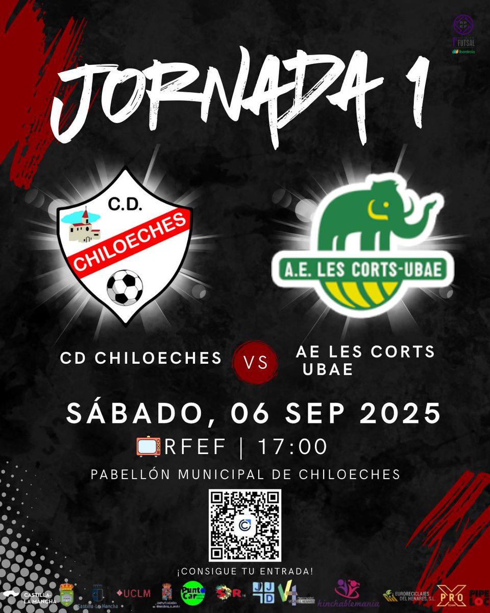 CDChiloeches's tweet photo. YA TENEMOS AQUI NUESTRO DEBUT EN LA MEJOR LIGA DEL MUNDO #PrimeraIberdrolaFS 

Este sábado 17,00h nos estrenamos en casa y no puedes perdértelo 😉

Consigue tu entrada aquí 👇

https://t.co/IJFDFbHKe4 

➡️ Entrada General 5€
➡️ Abonados y menores de 14 GRATIS

OS ESPERAMOS!!! https://t.co/pUsfKAL7IN