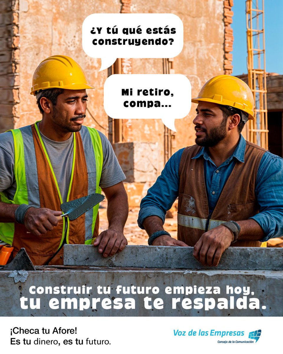 Desde el andamio ya se ve el retiro. Consulta tu #Afore y construye tu futuro hoy. ¡Tu empresa te aporta cada vez más!

Consulta tu Afore: aqp.mx/cc

#EmpresasTrabajandoXTi #ChecaTuAfore #Aportaciones #Ahorros #Tufuturo #Finanzas