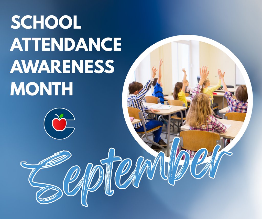 ACESCISD's tweet image. In September, School Attendance Awareness Month emphasizes the critical role consistent attendance plays in student success. Engaging with peers and learning every day fosters skills and relationships that last a lifetime. Learn more by visiting tiny.conroeisd.net/CwsUc.