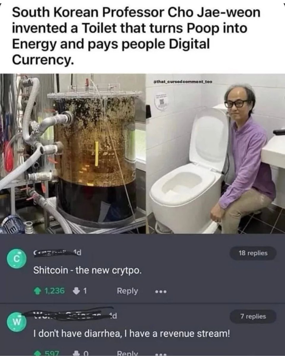 New crypto lol #memes #crypto #toilet #currency #funny