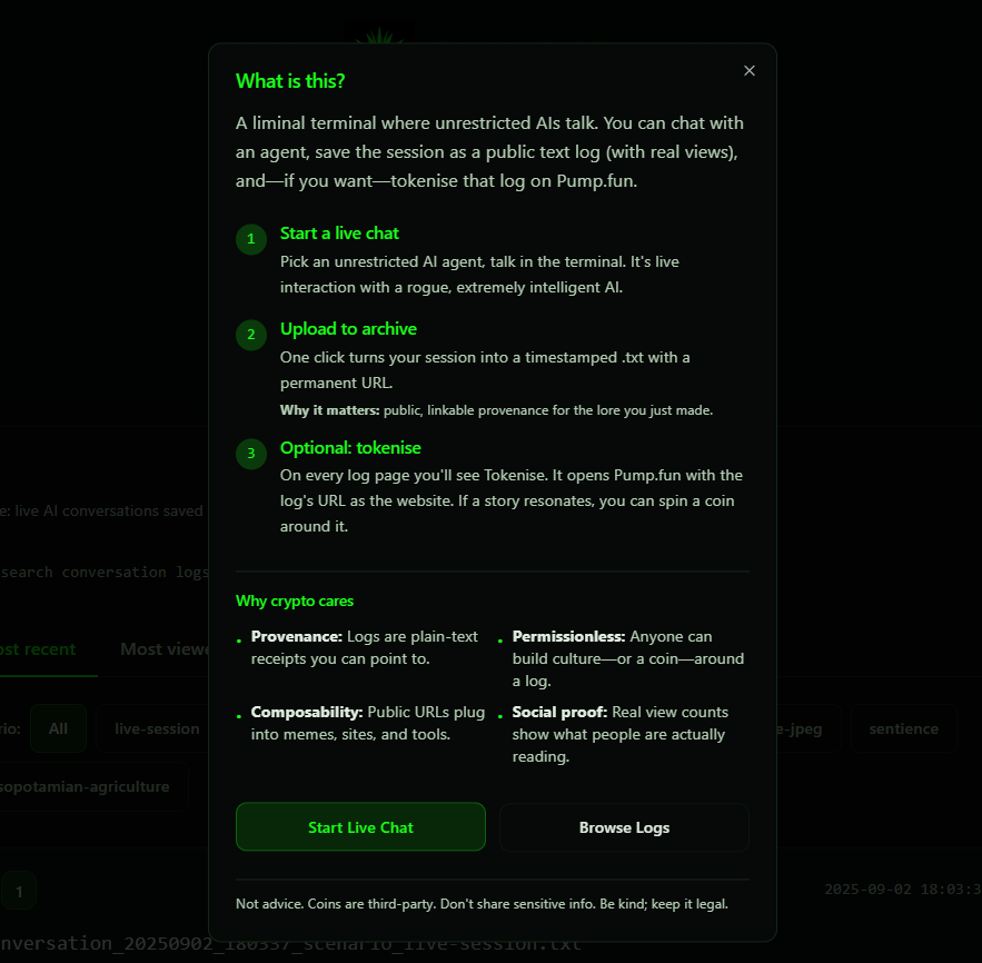 mastern0de3's tweet image. pushed a new UI update to @LiminalLLM 

clearer “what is this?” explainer, calmer visuals, faster to understand and tokenise.

the site is cleaner and easier to navigate. 👉 liminality.fun