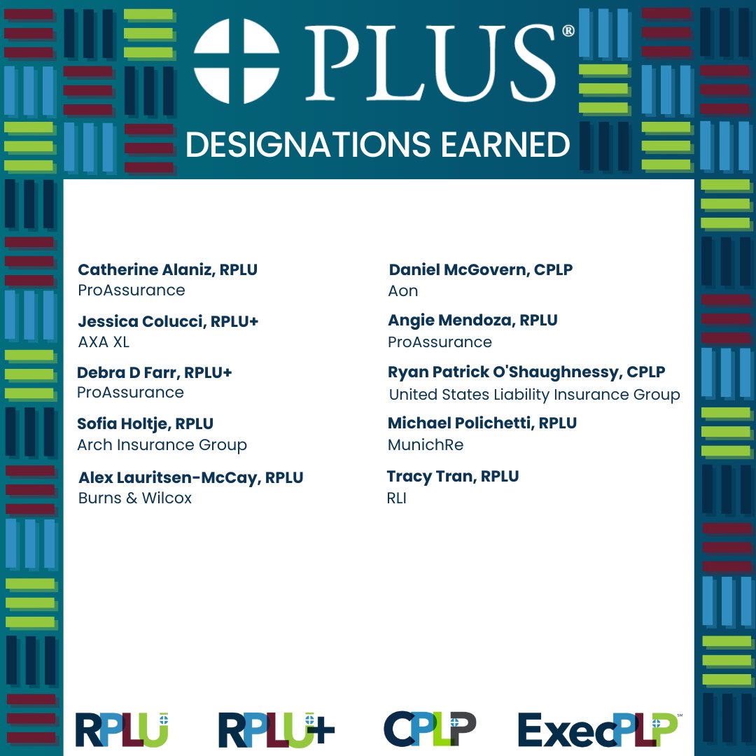 Check out the latest PLUS designees laying the foundation for a bright future ahead! Congratulations on reaching this milestone in your career! 🎓