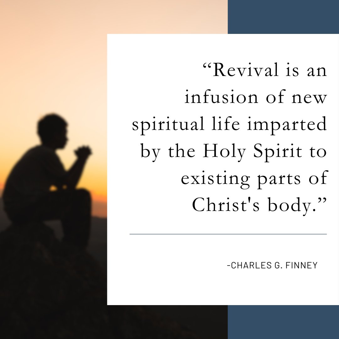 CUnionNY's tweet image. “Revival is an infusion of new spiritual life imparted by the Holy Spirit to existing parts of Christ's body.” — Charles G. Finney

Revival starts with the Church. Let’s seek God for renewal. 🔥🙌
#RevivalIsPossible #HolySpiritMove #SeekingGod