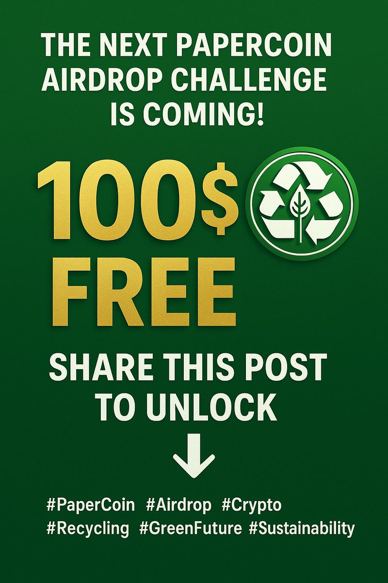 🚀 100$ FREE is Coming! 🚀

This one will be something truly special – it will only start once we hit our next milestone:
👉 A partnership with a paper factory!

✨ Grand Prize: $100 in cash
✨ But the real treasure: Exclusive PaperCoin Tokens

Right now, a few dollars get you 1