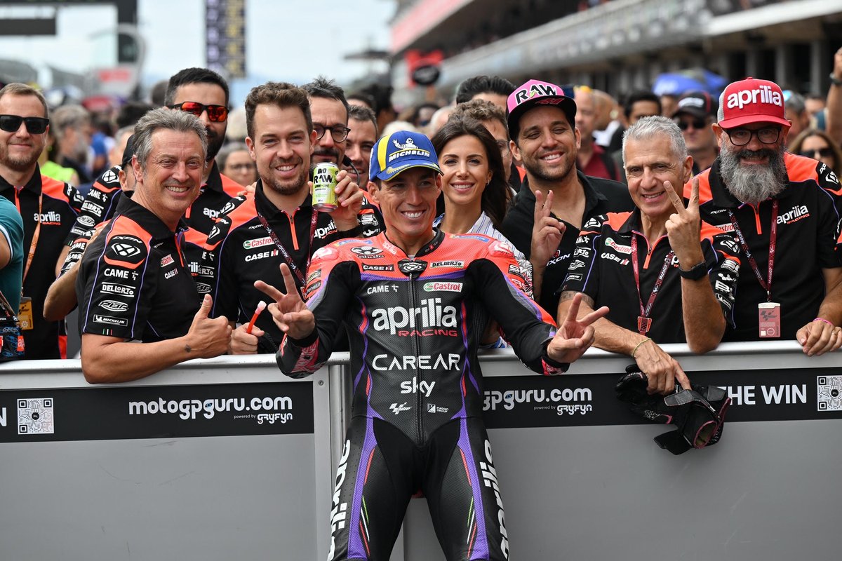 MotoGP Fan Zone (@bgmotogp) on Twitter photo Aleix Espargaro on an Aprilia won the Sprint race at Montmeló, securing his first Sprint victory. #MotoGP 2023 #CatalanGP
📸: <a href="/Michelin_Sport/">Michelin Motorsport</a> Aleix Espargaro on an Aprilia won the Sprint race at Montmeló, securing his first Sprint victory. #MotoGP 2023 #CatalanGP
📸: <a href="/Michelin_Sport/">Michelin Motorsport</a>