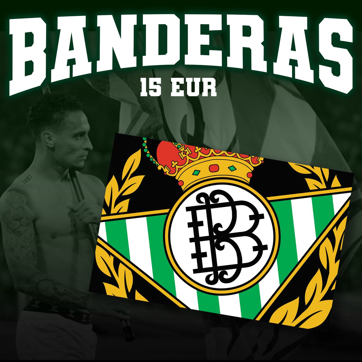 A partir del próximo partido en casa, consigue tu bandera como la de Antony.