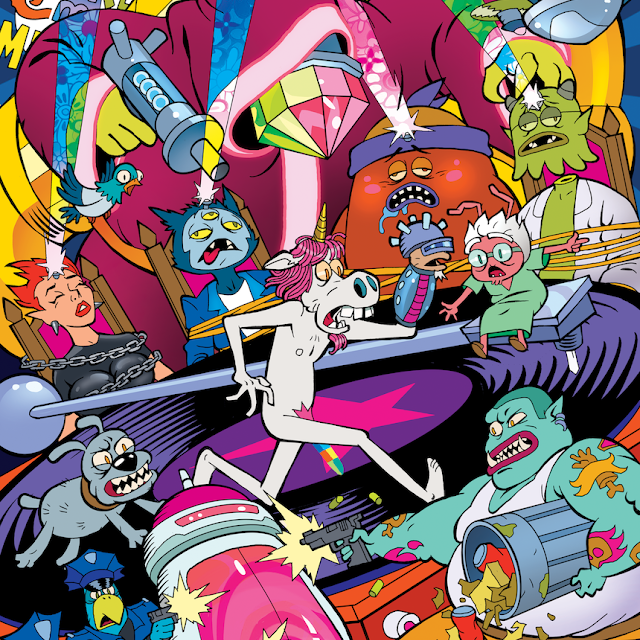 🎨🔥 Fresh art drop!  Here’s the official Episode 9 poster by Drew Tkalenko 🧁⚡ Once again, Drew captured the insane vibe of the story — bold, colorful, and packed with the chaos (the intentional kind 😉) of the muffinverse.  👇 What details do you spot this time?