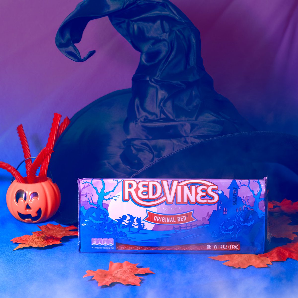 Spooky season just got sweeter! 🎃 Our Original Red licorice now in limited-edition Halloween packaging. Try our NEW Vines Halloween Twists in Blood Orange and Grape! Available in stores and online. 👻bit.ly/2ZIjuBN

#RedVines #PeaceLoveAndVines #Vines #HalloweenCandy