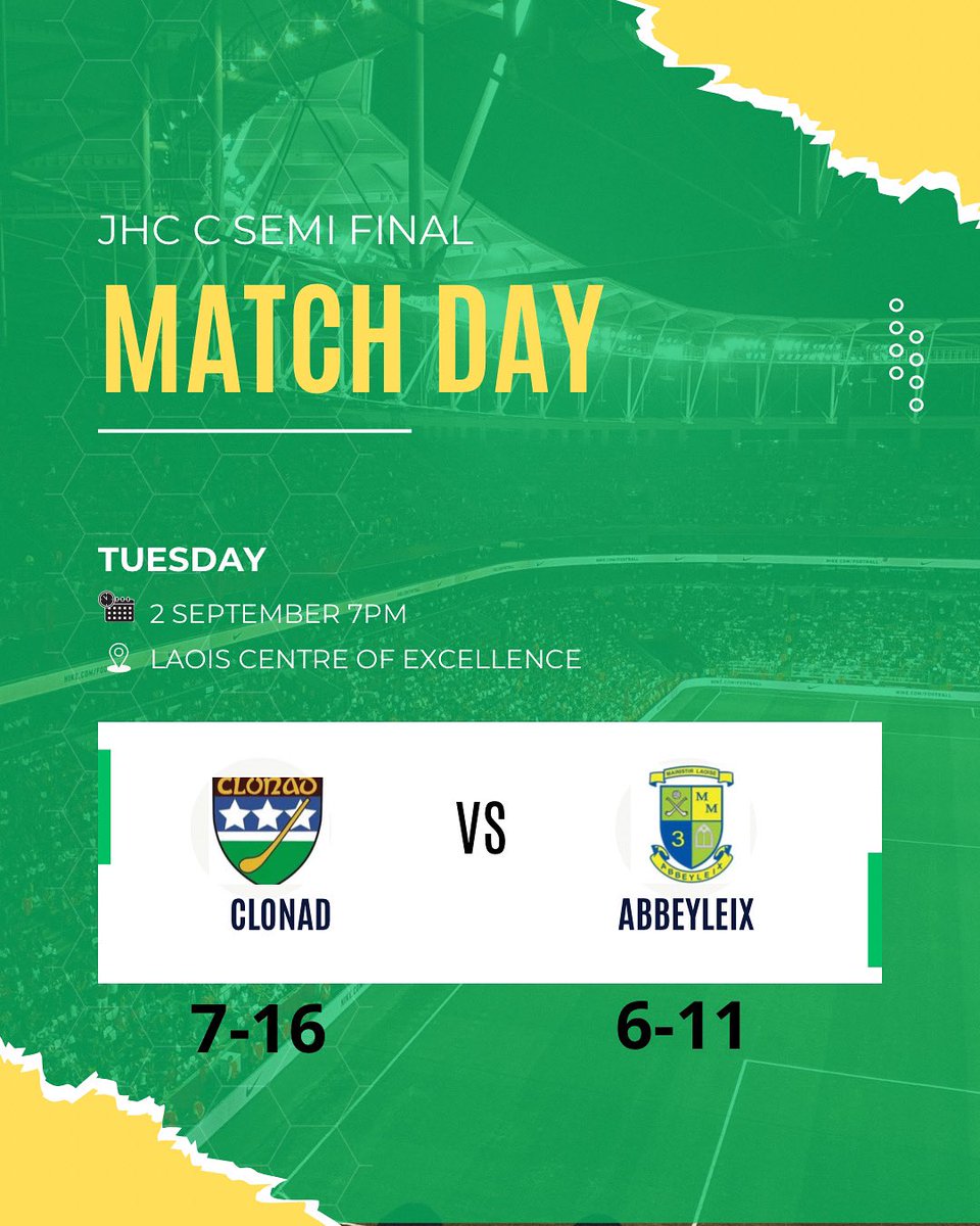 JHC C SF Result: Clonad 7-16 Abbeyleix 6-11