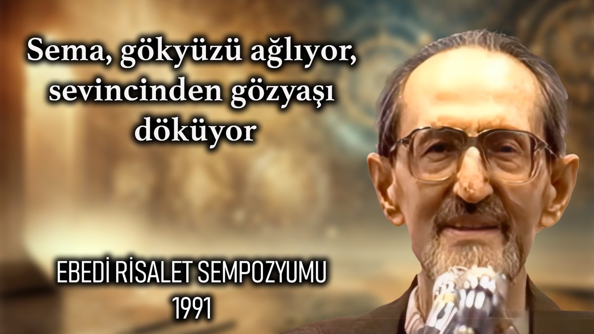 𝐄𝐛𝐞𝐝𝐢 𝐑𝐢𝐬𝐚𝐥𝐞𝐭 𝐒𝐞𝐦𝐩𝐨𝐳𝐲𝐮𝐦𝐮 𝟏𝟗𝟗𝟏 
Bu videoda 19-21 Eylül 1991 tarihleri arasında yapılan Ebedi Risalet Sempozyumunda Avukat Bekir Berk ağabeyin yaptığı konuşmanın bir bölümünü izleyeceksiniz.
youtu.be/c6o7wl34Z1M