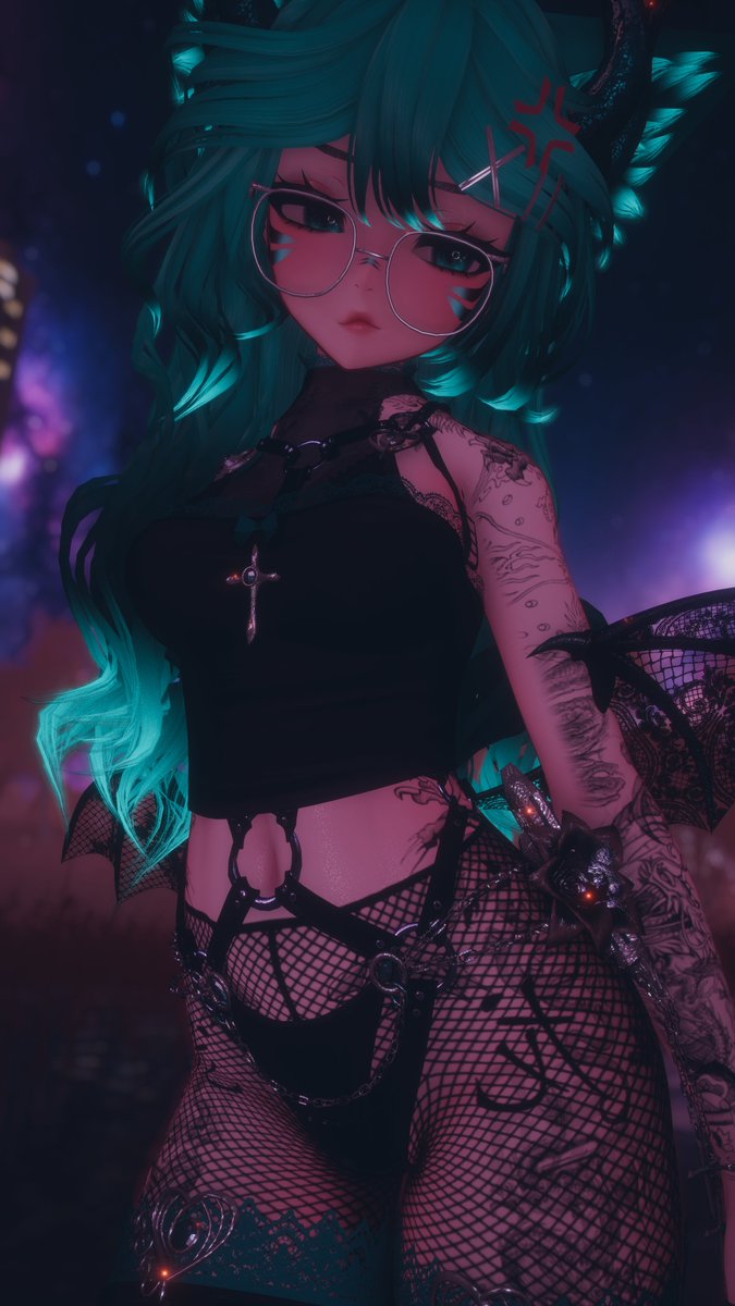 hey, quit staring!~
Mayhem WIP &lt;3
#VRChat