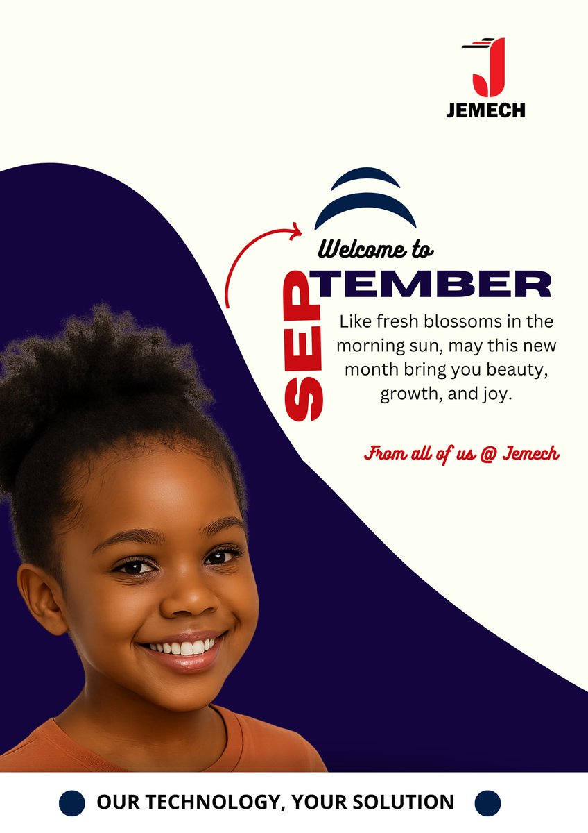 jemechgroup's tweet photo. HAPPY NEW MONTH..!

#SeptemberEvent #septENMber #September2025 #SeptemberWeer #uniport #jemech https://t.co/wrhSr8V9eF