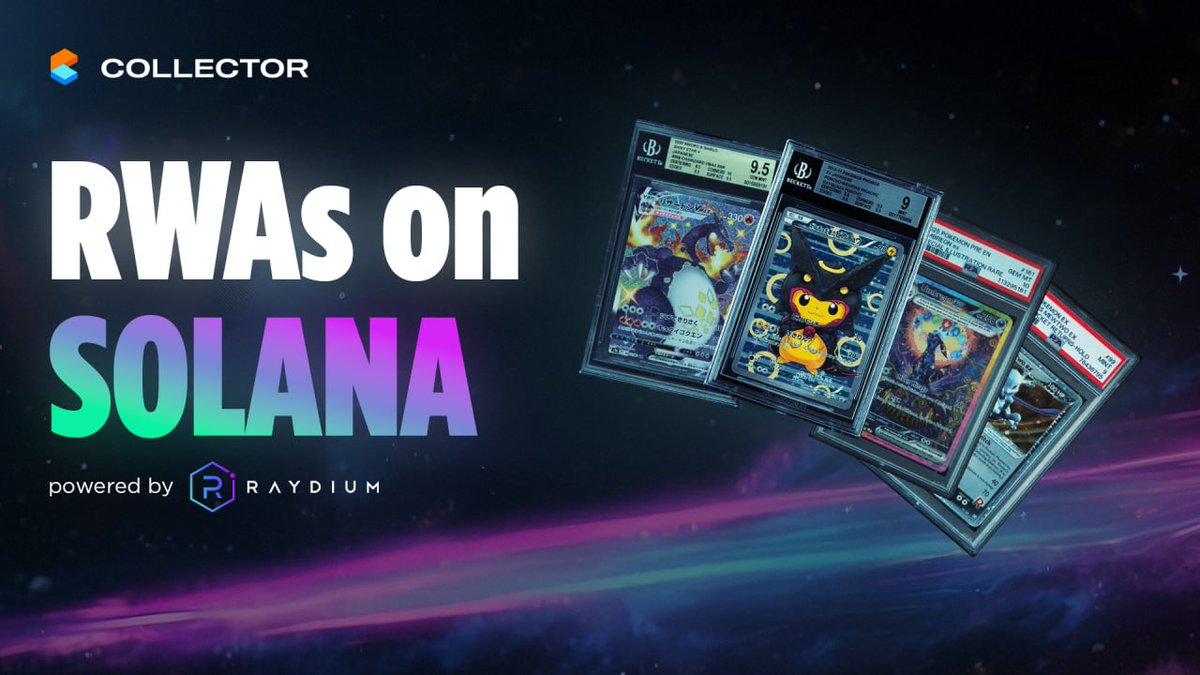 Trading Pokémon cards on Solana?

Collector Crypt is bringing real-world collectibles to Solana and unlocking liquidity on Raydium to power their token ecosystem

A quick thread on how trading cards are evolving using DeFi 👇