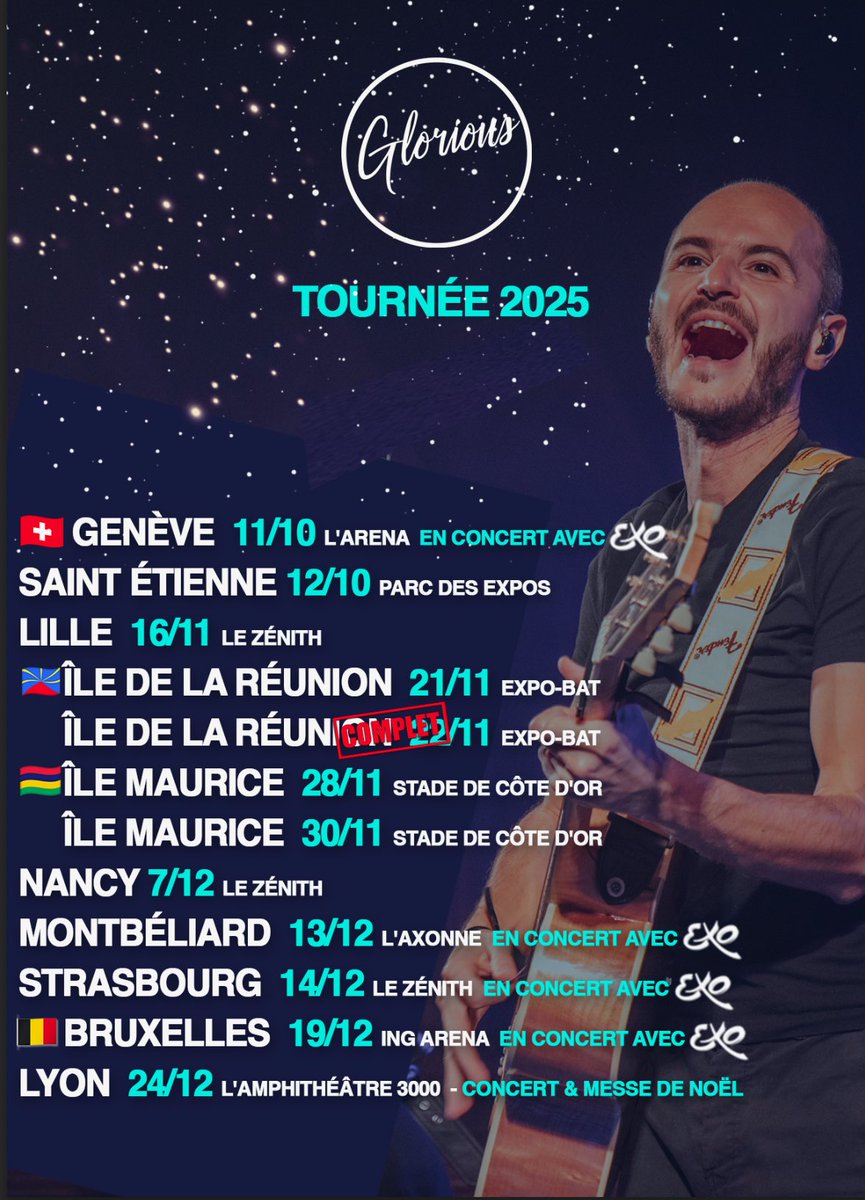 La louange la plus forte, ce n’est pas celle qui sort de ta bouche quand tout va bien… mais celle qui sort de ton cœur quand tout semble perdu.
Rejoins-nous pour louer, les places sont ici glorious.fr/12-tournee