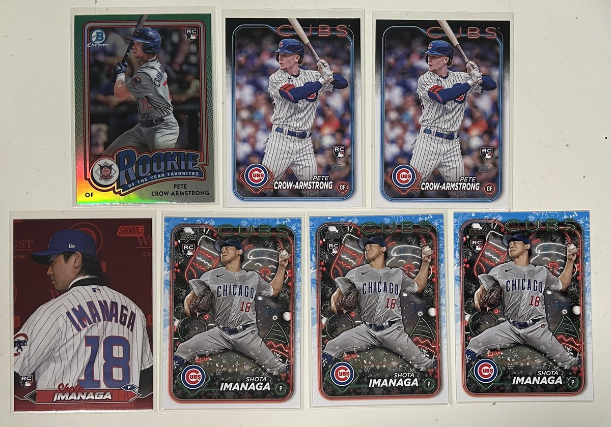 Kölsch Barrel Cards (@beerbarelbreaks) on Twitter photo <a href="/84baseballcards/">84Cards • Daily Team B/S/T</a> <a href="/Hobby_News_Plus/">Hobby News Plus! 🔥</a> <a href="/westcards28/">West Cards Collectibles</a> <a href="/thehobbylink/">The Hobby Link</a> <a href="/CrdboyC/">crdboy</a> $1: Horton Mojo, Shaw Mojo, PCA ROY, Shota red.
$0.50: Black foil Sosa
All others $0.25 each.
#BeHereForIt #TBBCrew #TBBReposts #thehobby #TheHobbyFamily <a href="/84baseballcards/">84Cards • Daily Team B/S/T</a> <a href="/Hobby_News_Plus/">Hobby News Plus! 🔥</a> <a href="/westcards28/">West Cards Collectibles</a> <a href="/thehobbylink/">The Hobby Link</a> <a href="/CrdboyC/">crdboy</a> $1: Horton Mojo, Shaw Mojo, PCA ROY, Shota red.
$0.50: Black foil Sosa
All others $0.25 each.
#BeHereForIt #TBBCrew #TBBReposts #thehobby #TheHobbyFamily