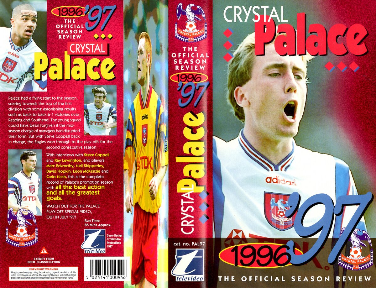 Last #cpfc video for today .. An iconic season in those iconic red and blue striped Adidas shirts ..... ending in a play off victory..... youtube.com/watch?v=h3xhMk…