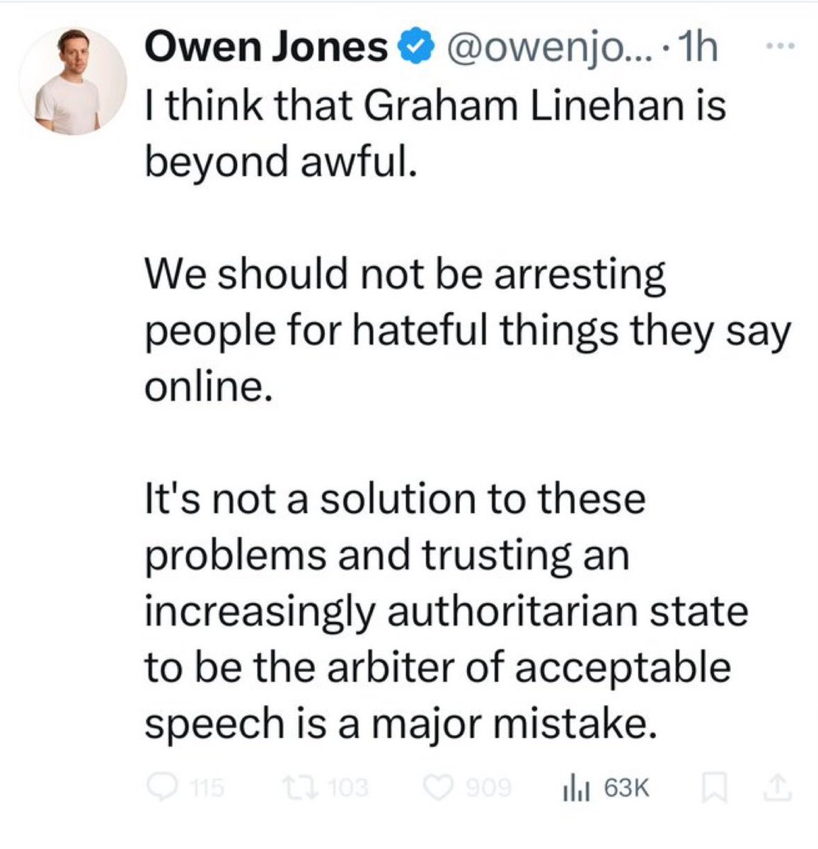 Chris Rose (@archrose90) on Twitter photo Thanks <a href="/metpoliceuk/">Metropolitan Police</a> you’ve managed to make Owen Jones look sane and reasonable for once. That’s how bad you’ve messed up. Thanks <a href="/metpoliceuk/">Metropolitan Police</a> you’ve managed to make Owen Jones look sane and reasonable for once. That’s how bad you’ve messed up.