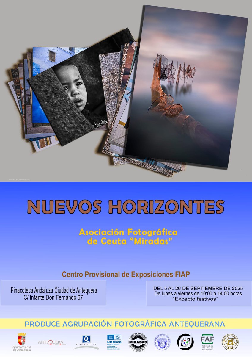 Nueva exposición <a href="/AFAAntequera/">AFA Antequera FIAP exhibition center</a> <a href="/FAF_fotografia/">Federación Andaluza de Fotografía -FAF-</a> <a href="/CEFOTO_ES/">CEF</a> @asociacionmiradas <a href="/AytoAntequera/">Ayuntamiento de Antequera</a>