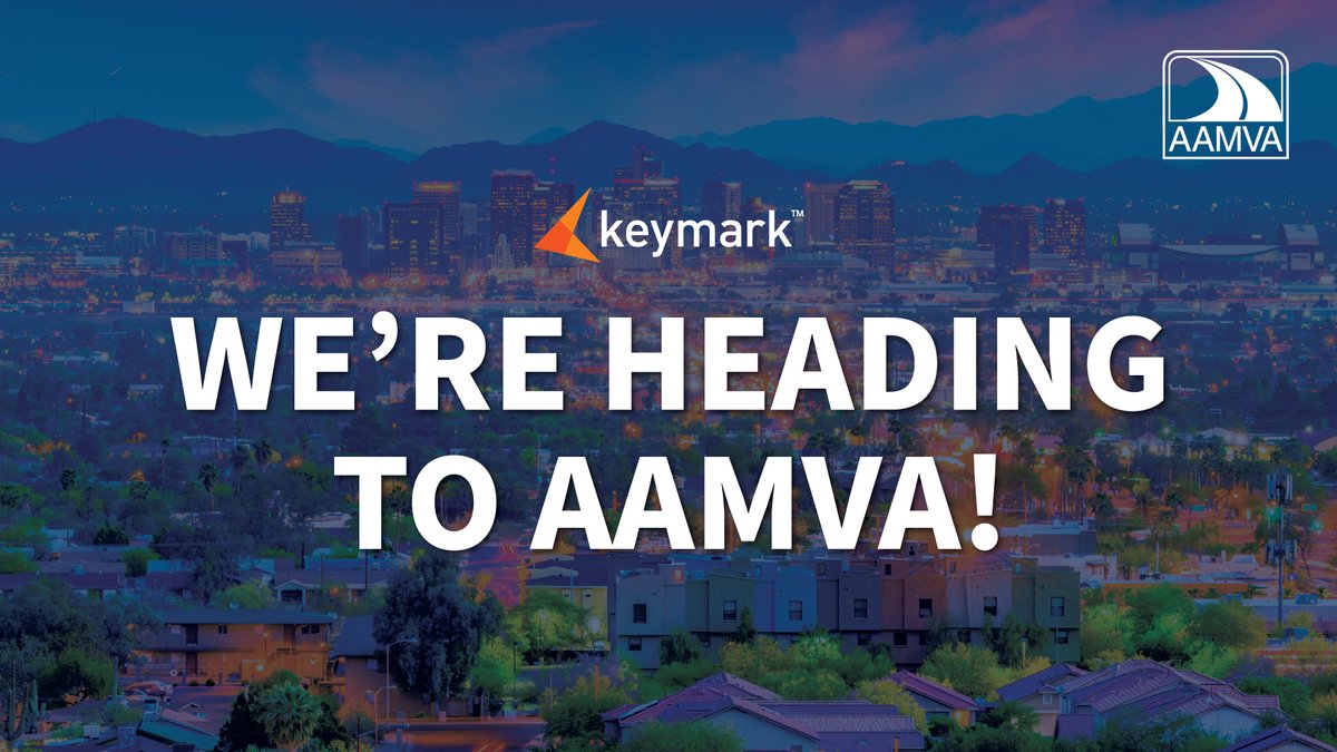 KeyMarkInc's tweet image. We’re excited to connect at the AAMVA (American Association of Motor Vehicle Administrators)&apos;s Annual International Conference next week in Phoenix, AZ!

Heading to the conference? Make sure to swing by Booth 101 to talk shop with #TeamKeyMark. 

#AAMVA #Conference