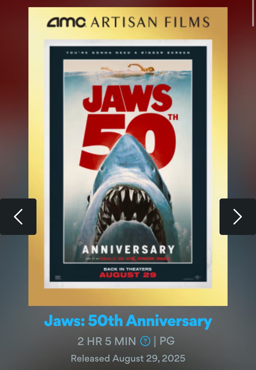 Steven Spielberg’s Jaws has been named an AMC Artisan Film