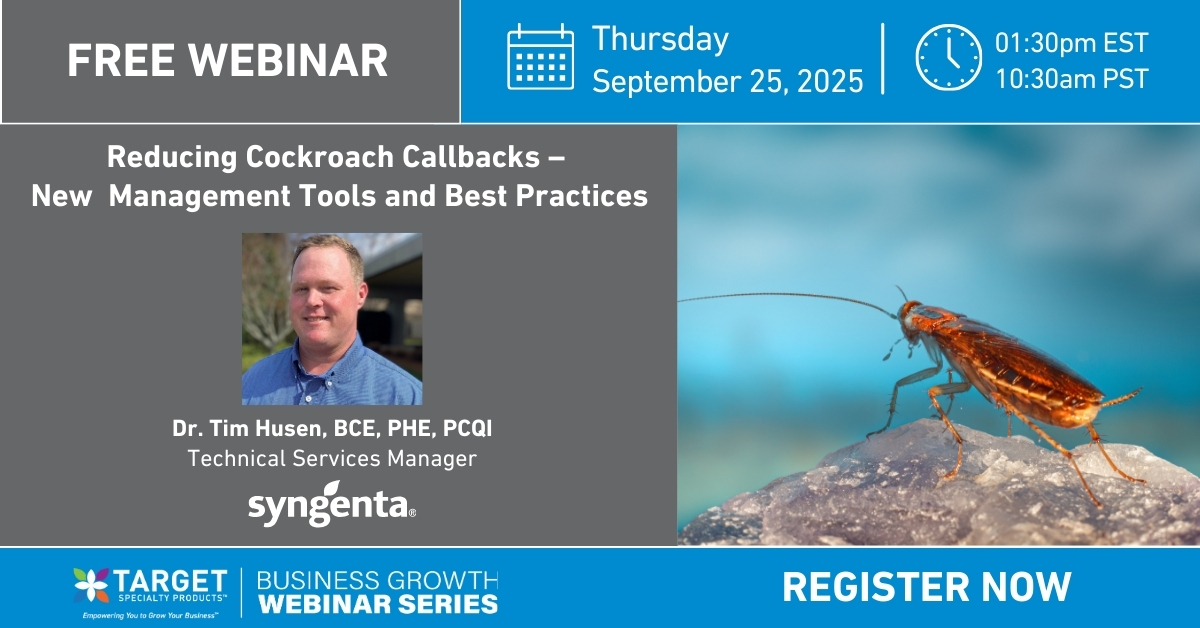 🚨 Don’t miss it! Reducing Cockroach Callbacks webinar 🪳
📅 Sept 25 | 1:30 PM ET / 10:30 AM PT
🎤 Tim Husen, Ph.D., Syngenta
👉 Register: spklr.io/6018BHrMC