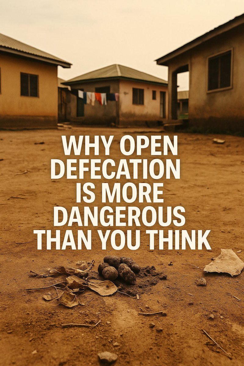 Simply_Adesh's tweet image. 🧵 Why Open Defecation is More Dangerous Than You Think

It’s not just about “dirty surroundings.”
Open defecation fuels disease, destroys dignity, and costs us more than we realize.
Let’s unpack the hidden dangers.
#EndOpenDefecation #ToiletForAll
#SanitationMatters #HealthyLife
