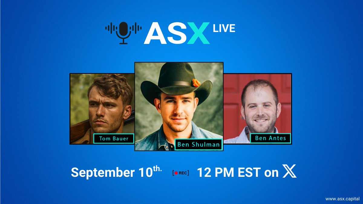 Tom Bauer、Ben Shulman、Ben AntesをフィーチャーしたASX Liveのプロモ画像