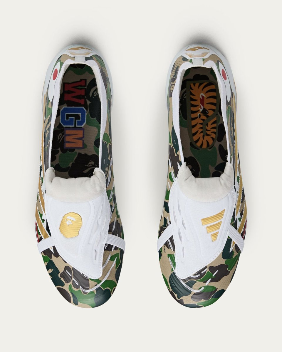 The BAPE x adidas Predator 25 cleat drops September 16 for $240