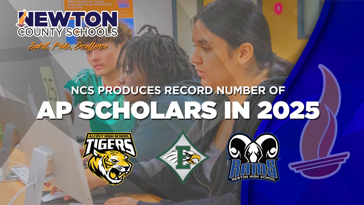 Newton County Schools is proud to celebrate a record 195 students who earned AP Scholar Awards during the 2024–2025 school year!

This includes:
• 47 AP Scholars with Distinction
• 38 AP Scholars with Honor
• 110 AP Scholars

These accomplishments reflect the hard work of our