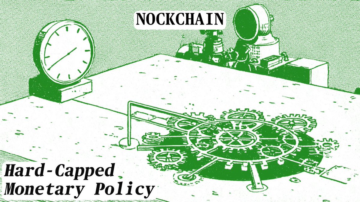 1/ Nockchain’s native coin $NOCK is hard-capped at 4.29B with 100% of issuance earned by miners.

Here’s a closer look at Nockchain's monetary policy, and how it’s enforced in code.👇