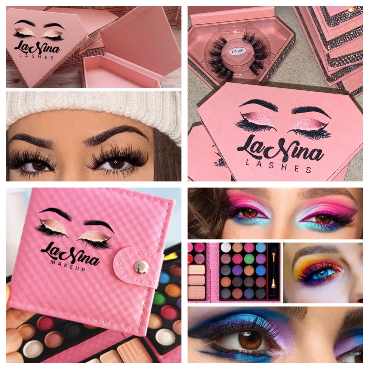 iAmLaNina's tweet image. ~Eyes Dont Lie~ #LaNina 💖 #Lashes #EyeShadow 🎨 #MakeUp #LimitedEdition ~Beauty Collection~ is now available in stores! It’s all about the #EYES baby!😍 “Your eyes are the windows to your soul!”✨💫 ~15mm faux mink lashes~😻💋