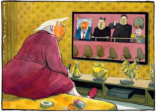 Morten Morland <a href="/mortenmorland/">Morten Morland</a> <a href="/thetimes/">The Times and The Sunday Times</a> on #Trump #trumpisnotwell - political cartoon gallery in London original-political-cartoon.com