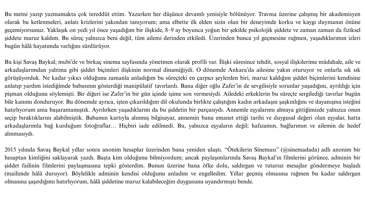 ozgeakyuz0's tweet photo. #anonimifşa #susmabi̇tsi̇n bir kadın arkadaşımız yönetmen savaş baykal tarafından maruz kaldığı şiddeti ifşa etti. @SusmaBitsin https://t.co/peQmM089vm