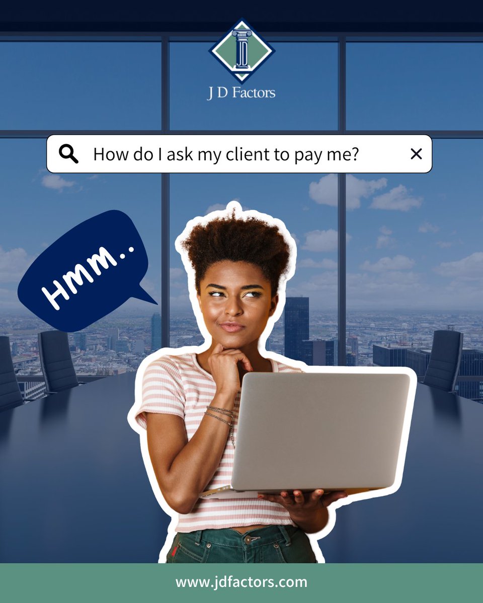JDFactors's tweet image. Don’t bother your loyal customers by chasing payments! 💰

With J D Factors, you won’t have to worry about when your finances will roll in. We’ll handle your cash flow so you can maintain your relationships with your customers! 💘

#ClientRelationship #LoyalCustomer