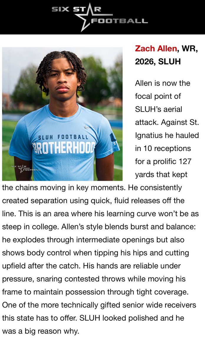 Appreciate the article <a href="/6starfootballMO/">Six Star Football | MISSOURI</a> <a href="/CoachAdamCruz1/">Coach Adam Cruz</a> <a href="/SLUHfootball/">SLUH Football</a> <a href="/JPRockMO/">JP Rock</a>