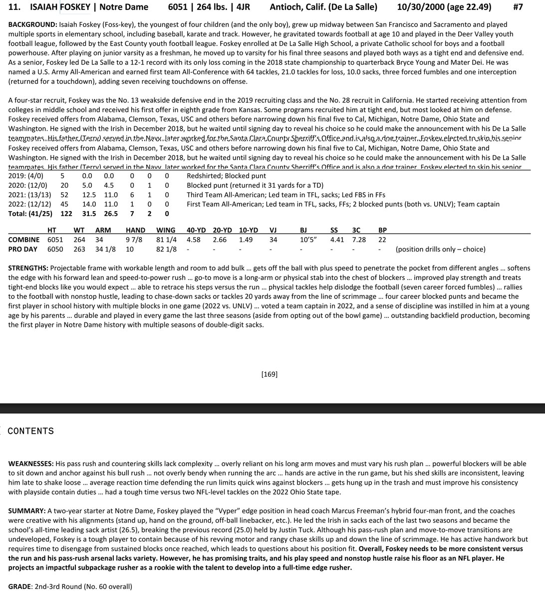 bebob's tweet image. Here's what Brugler had to say about Foskey when he was coming out of ND #Bears