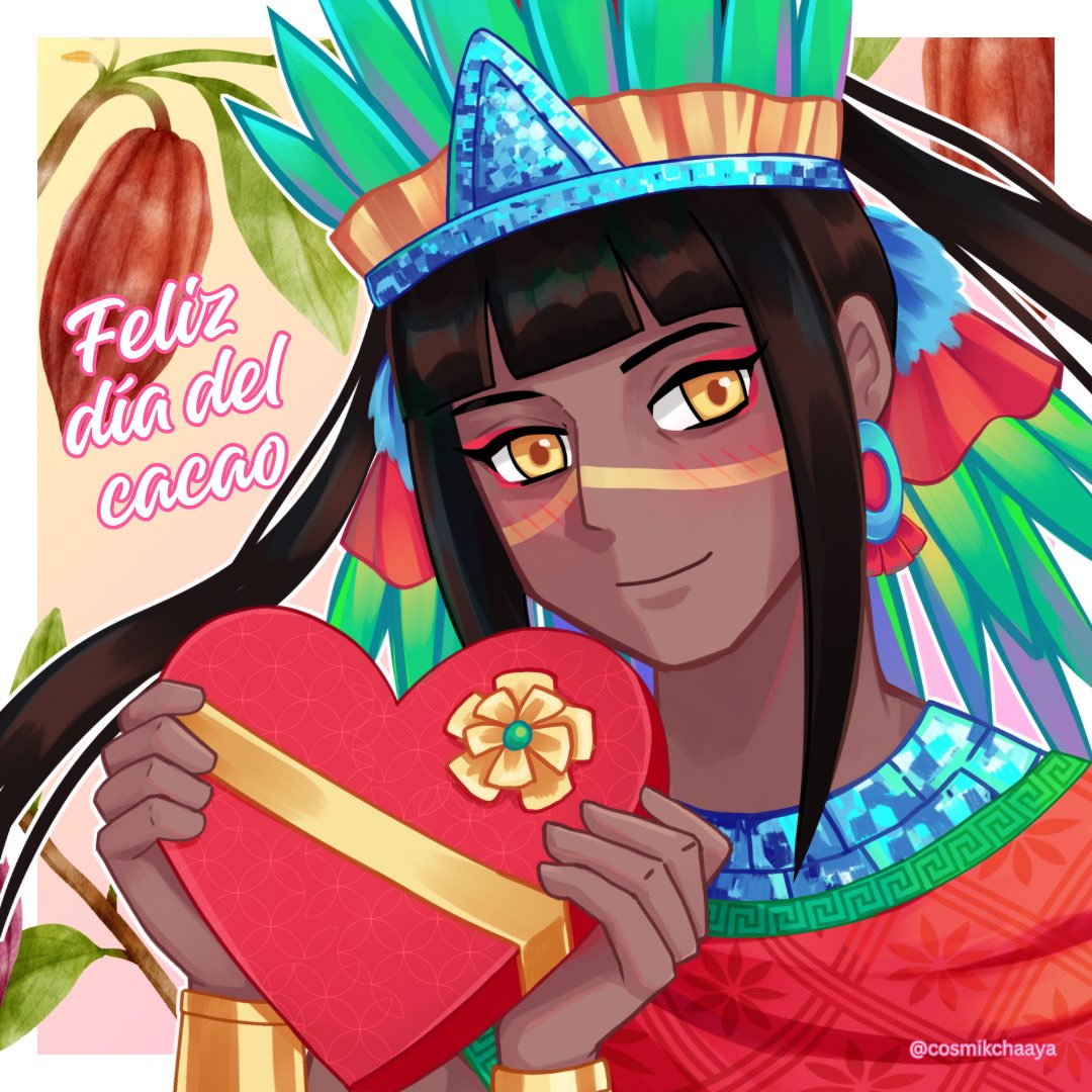 Señor Topiltzin les desea un feliz Día Nacional del Cacao y el Chocolate 🍫💚 En su gran sabiduría, introdujo la cultivación de cacao a su pueblo Tolteca.

Lord Topiltzin wishes you a happy National Day of Cacao &amp; Chocolate 🎉 He introduced cacao cultivation to the Toltec people