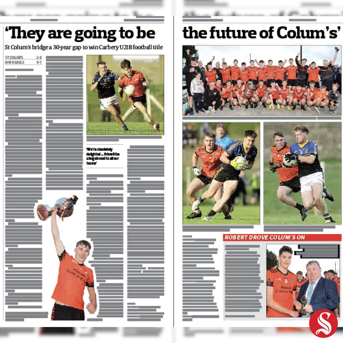 KieranMcC_SS's tweet image. In Thursday's @SouthernStarIRL Sport, we give the Star treatment to @ColumsGAA U21 footballers that captured the @carberygaa U21B football title. This will be one to keep!

To subscribe ➡️ southernstar.ie/subscribe