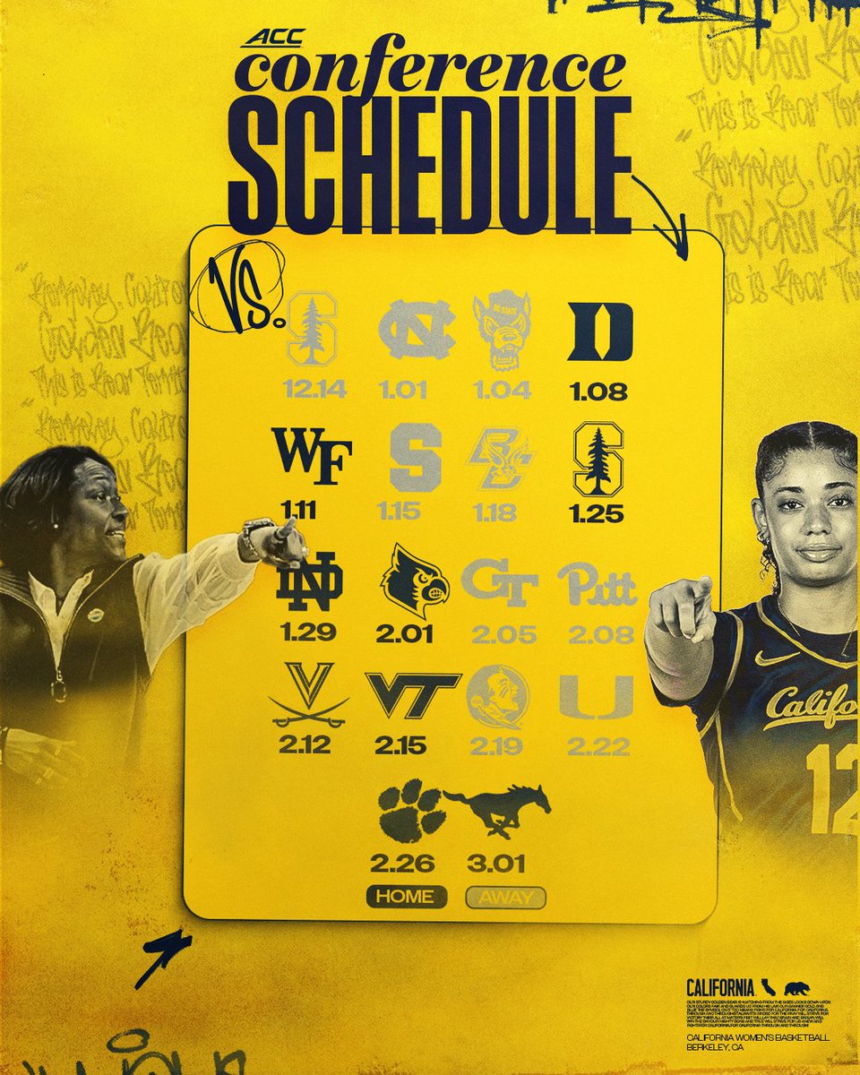 Year 2 ACC schedule is set!