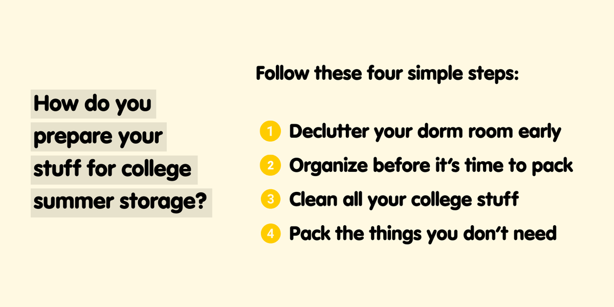 SpareFoot's tweet photo. 🎓📦 College storage stressing you out?

Stuff's got answers that'll help you ace it!

From dorm decluttering to summer break solutions - our FAQ guide covers it all.

Make your college transition seamless: https://t.co/XFSHAl5RBA

#CollegeLife #StorewithStuff #BackToSchool https://t.co/23YV1B5PpA