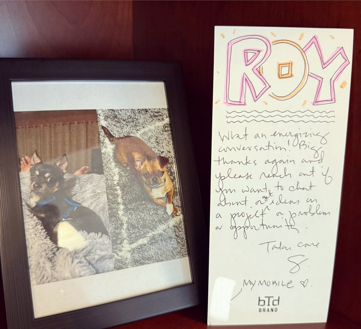 Thank you, Sarah Steil of BTD Brand, for this lovely note and for our fab chat the other day. Always grateful for our legal marketing community and the authentic kindness throughout. I’m forever thrilled to receive a thoughtful handwritten note in the mail - with cute, custom art