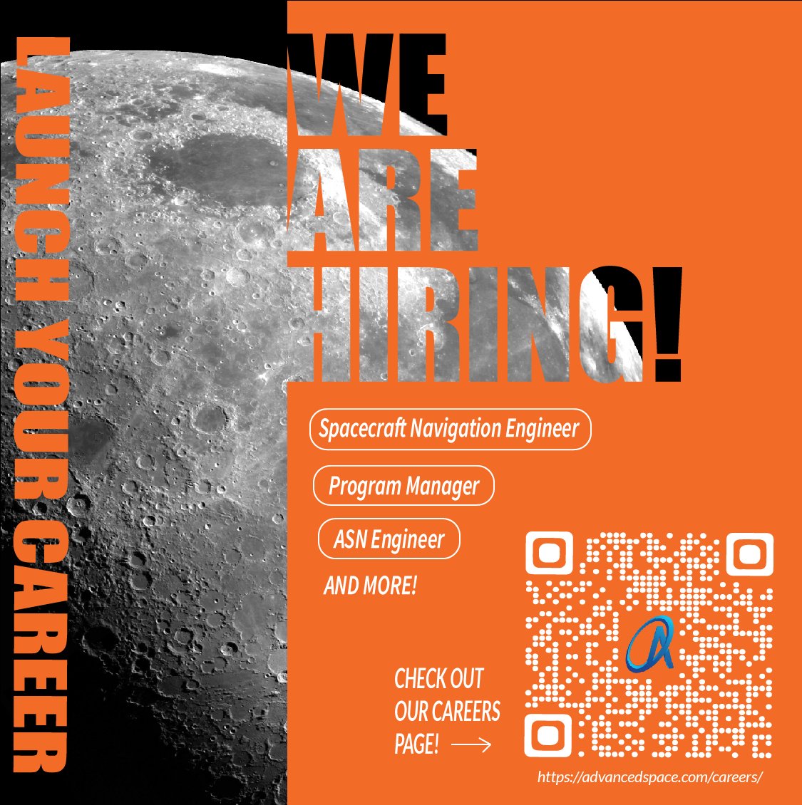 AdvancedSpace's tweet image. 🚨New opportunities just dropped! Join our team pushing the boundaries of sustainable space exploration! 🚀✨

🔗advancedspace.com/careers/ 

#AdvancedSpace #Innovation2Orbit #Hiring