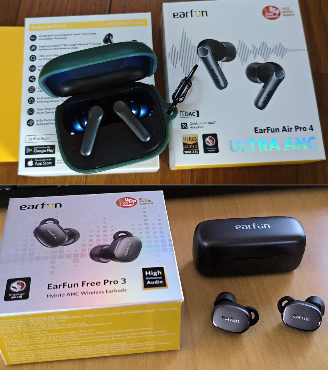 charo13414's tweet image. #EarFunの秋
普段はAir Pro4で､耳にしっかり固定したい時はFree Pro3。
EarFunの音質が大好き!

ノイキャン/外音取込/ハイレゾ/細かいEQ設定/細かい操作カスタム等…
不満がない！
(しいて言うなら外音音量変更機能ほしい)

2年保証でCS対応も交換品即発送の神レベル。
コスパがマジでどうかしてる😆